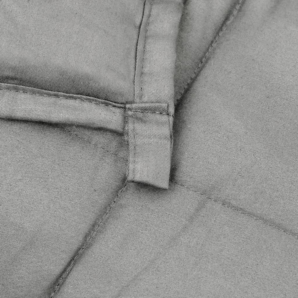 vidaXL Weighted Blanket Grey 152x203 cm 7 kg Fabric