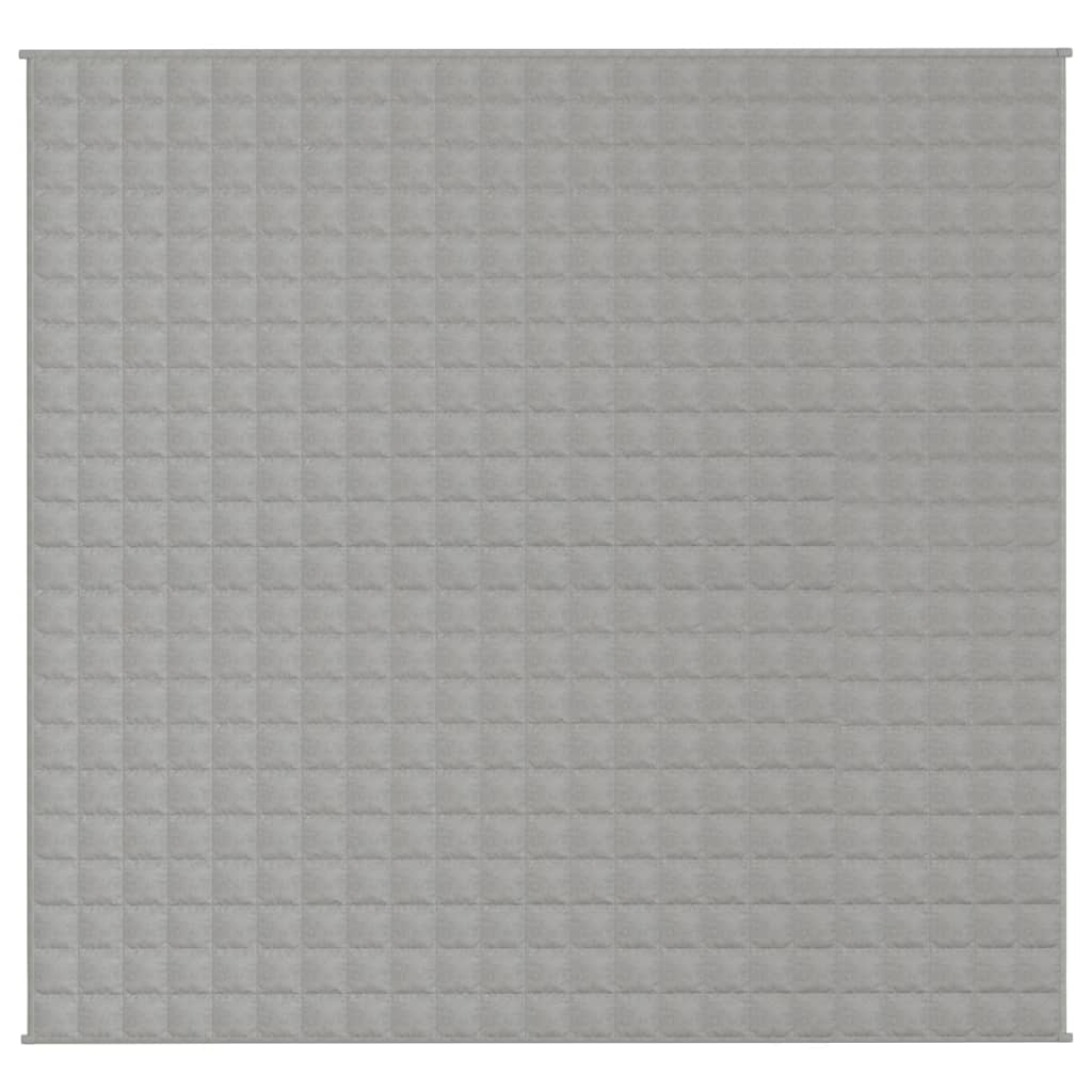 vidaXL Weighted Blanket Grey 220x230 cm King 15 kg Fabric