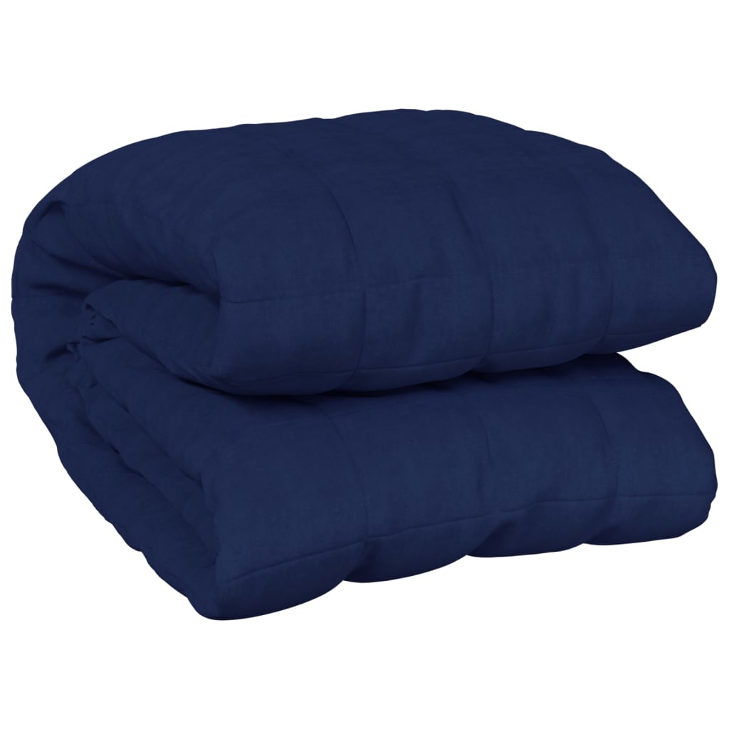 vidaXL Weighted Blanket Blue 135x200 cm Single 6 kg Fabric
