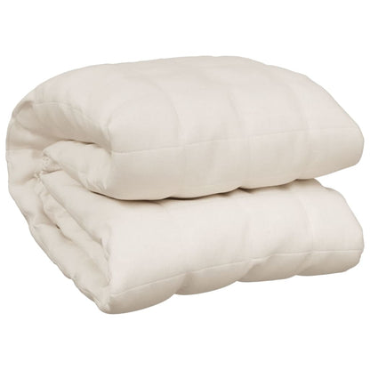 vidaXL Weighted Blanket Light Cream 135x200 cm Single 6 kg Fabric