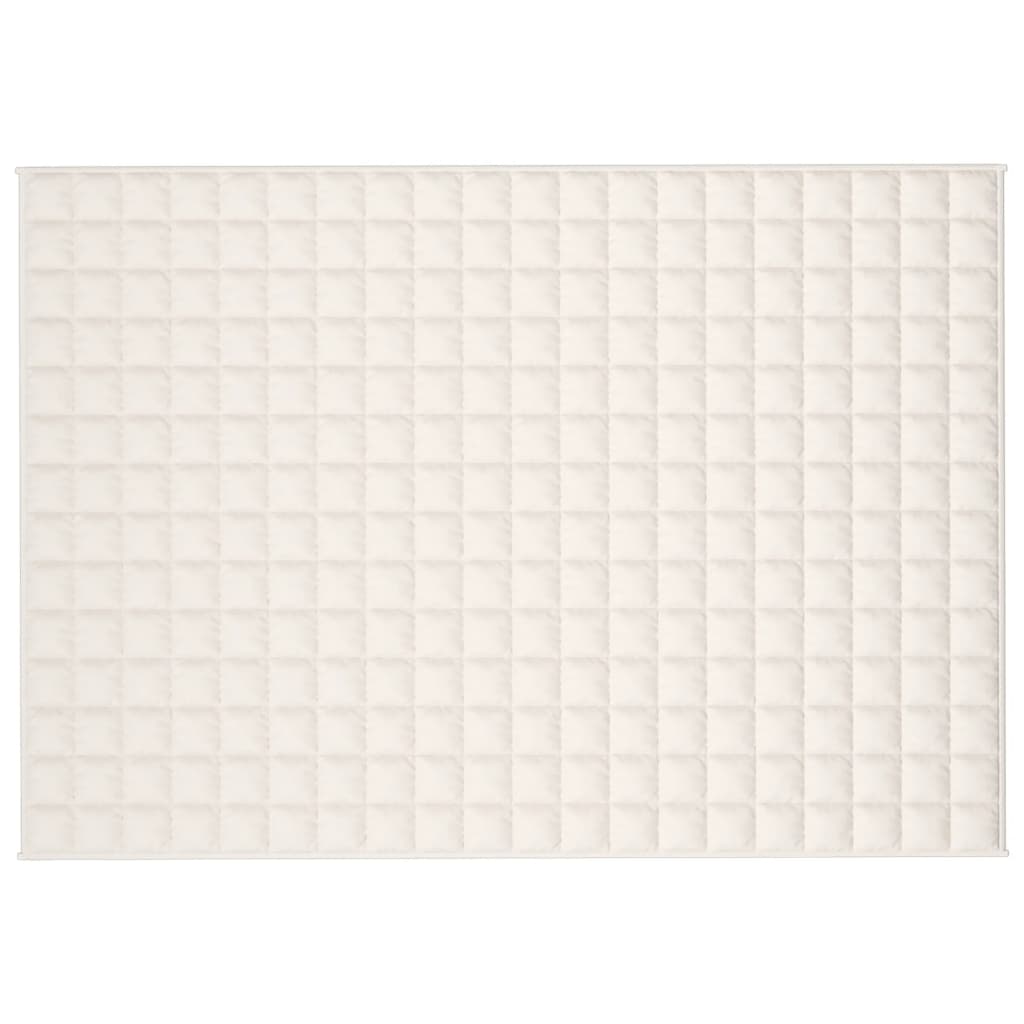 vidaXL Weighted Blanket Light Cream 135x200 cm Single 6 kg Fabric