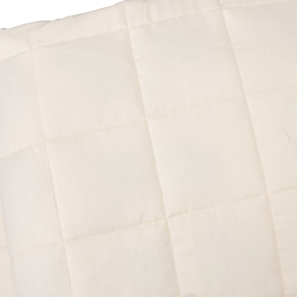 vidaXL Weighted Blanket Light Cream 135x200 cm Single 6 kg Fabric