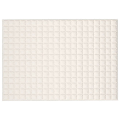 vidaXL Weighted Blanket Light Cream 137x200 cm Single 10 kg Fabric