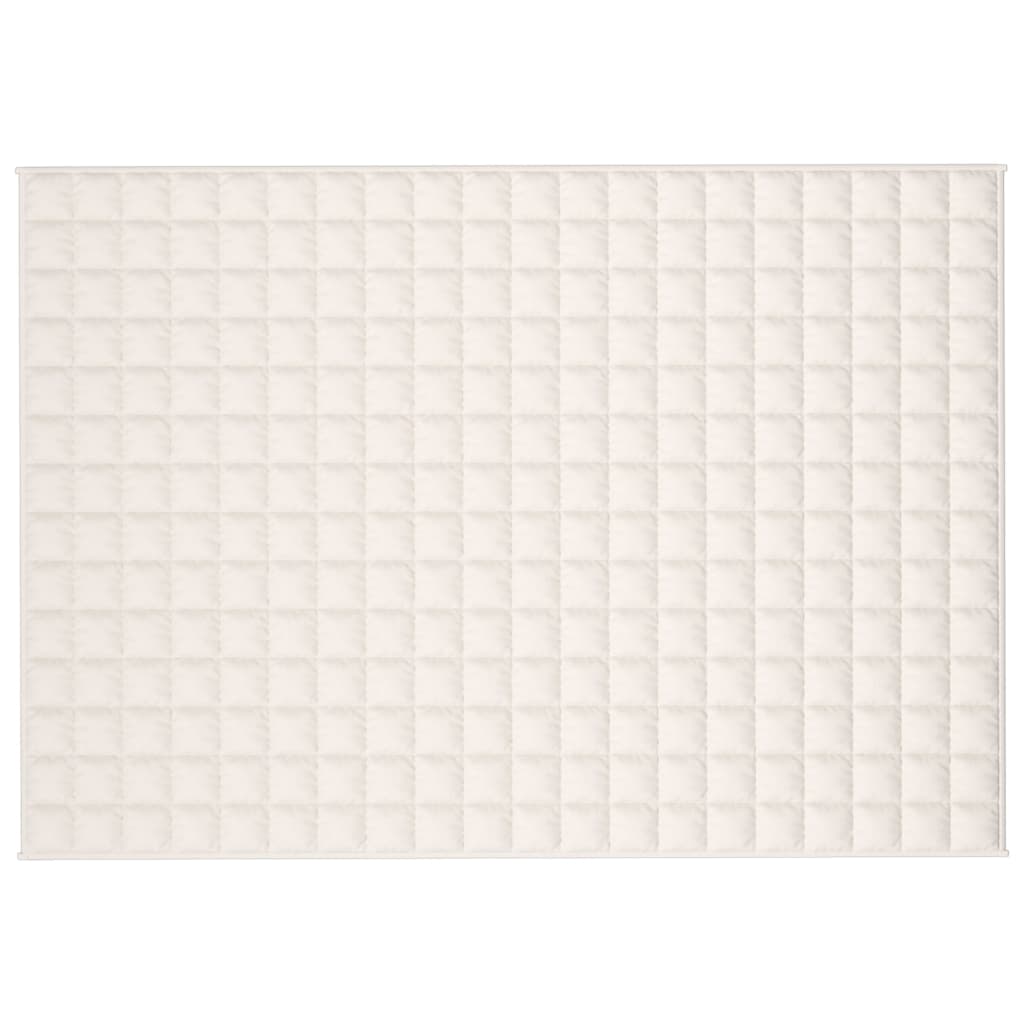 vidaXL Weighted Blanket Light Cream 140x200 cm Single 10 kg Fabric
