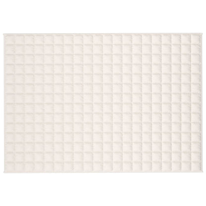 vidaXL Weighted Blanket Light Cream 140x200 cm Single 10 kg Fabric