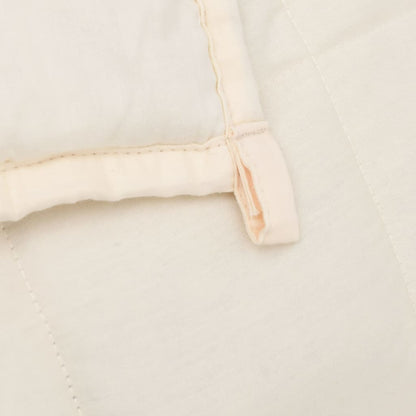 vidaXL Weighted Blanket Light Cream 140x200 cm Single 10 kg Fabric