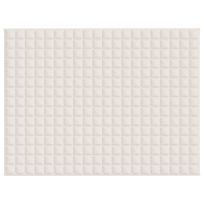 vidaXL Weighted Blanket Light Cream 152x203 cm 7 kg Fabric