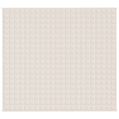 vidaXL Weighted Blanket Light Cream 200x220 cm 9 kg Fabric