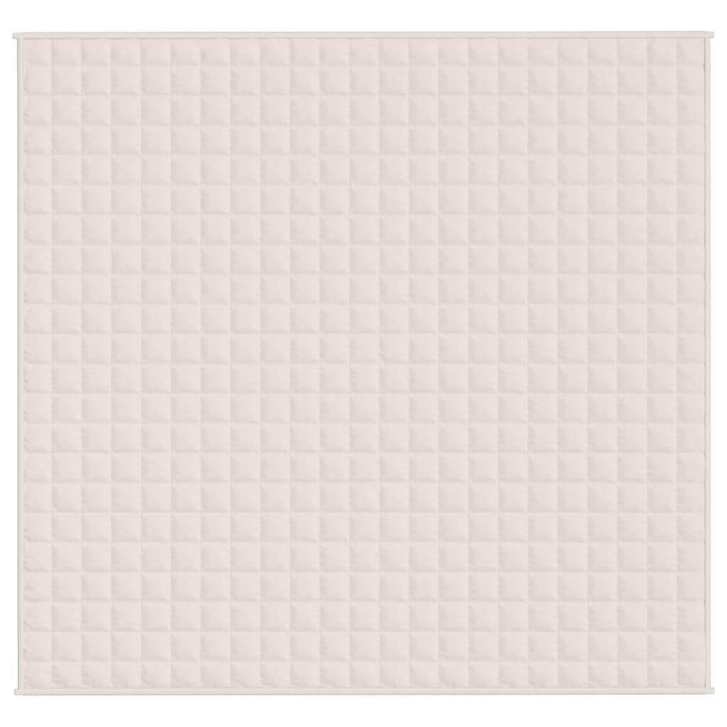vidaXL Weighted Blanket Light Cream 220x230 cm King 11 kg Fabric