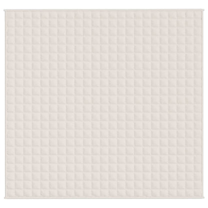 vidaXL Weighted Blanket Light Cream 220x230 cm King 15 kg Fabric