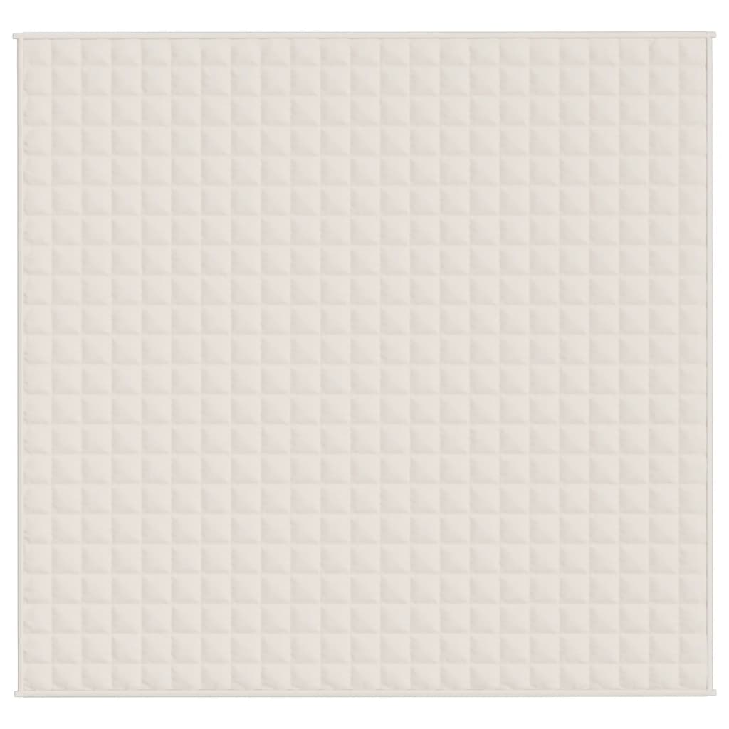 vidaXL Weighted Blanket Light Cream 220x240 cm King 15 kg Fabric