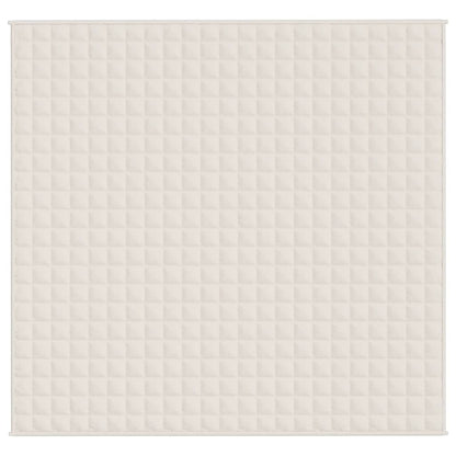 vidaXL Weighted Blanket Light Cream 220x240 cm King 15 kg Fabric