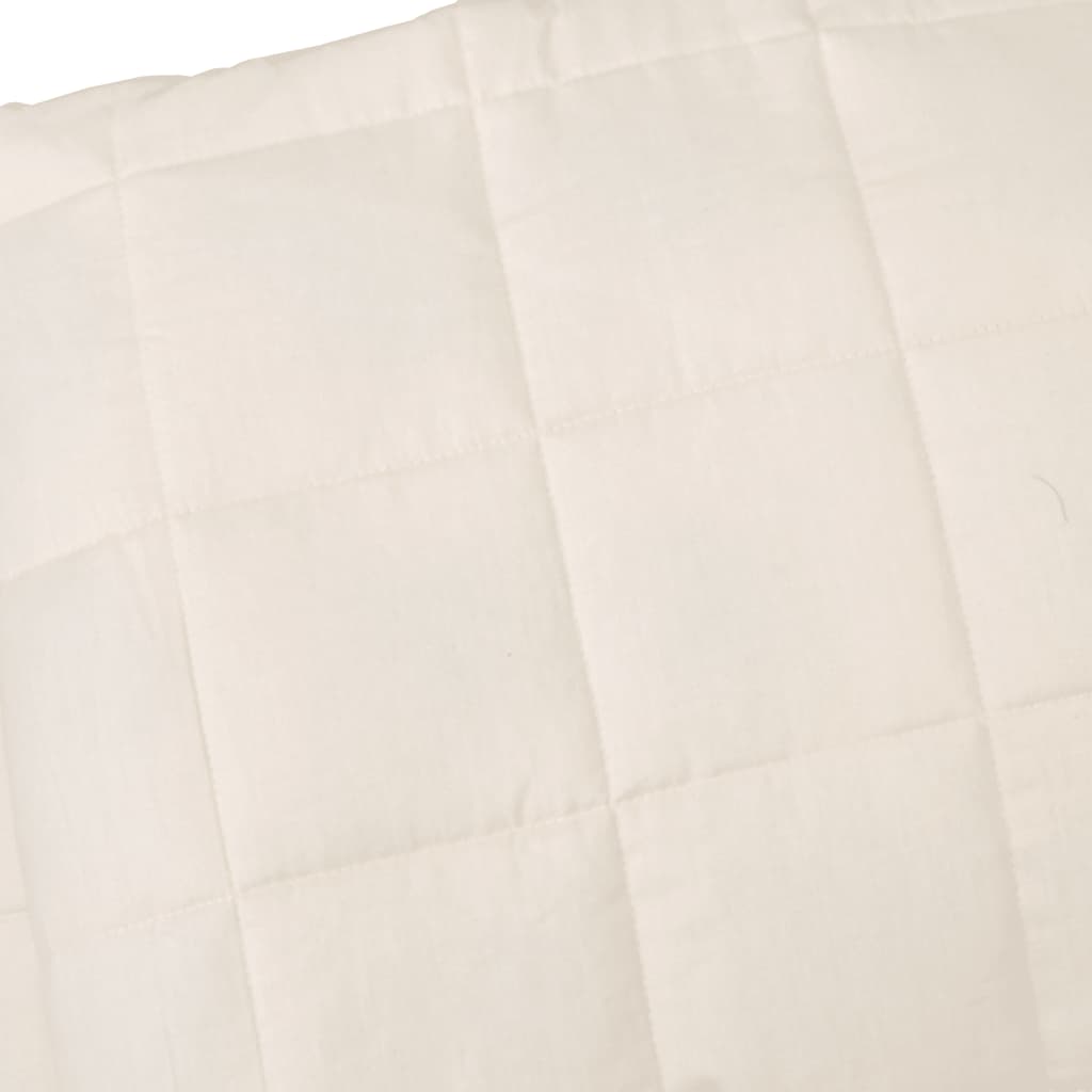 vidaXL Weighted Blanket Light Cream 220x240 cm King 15 kg Fabric