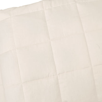 vidaXL Weighted Blanket Light Cream 220x240 cm King 15 kg Fabric