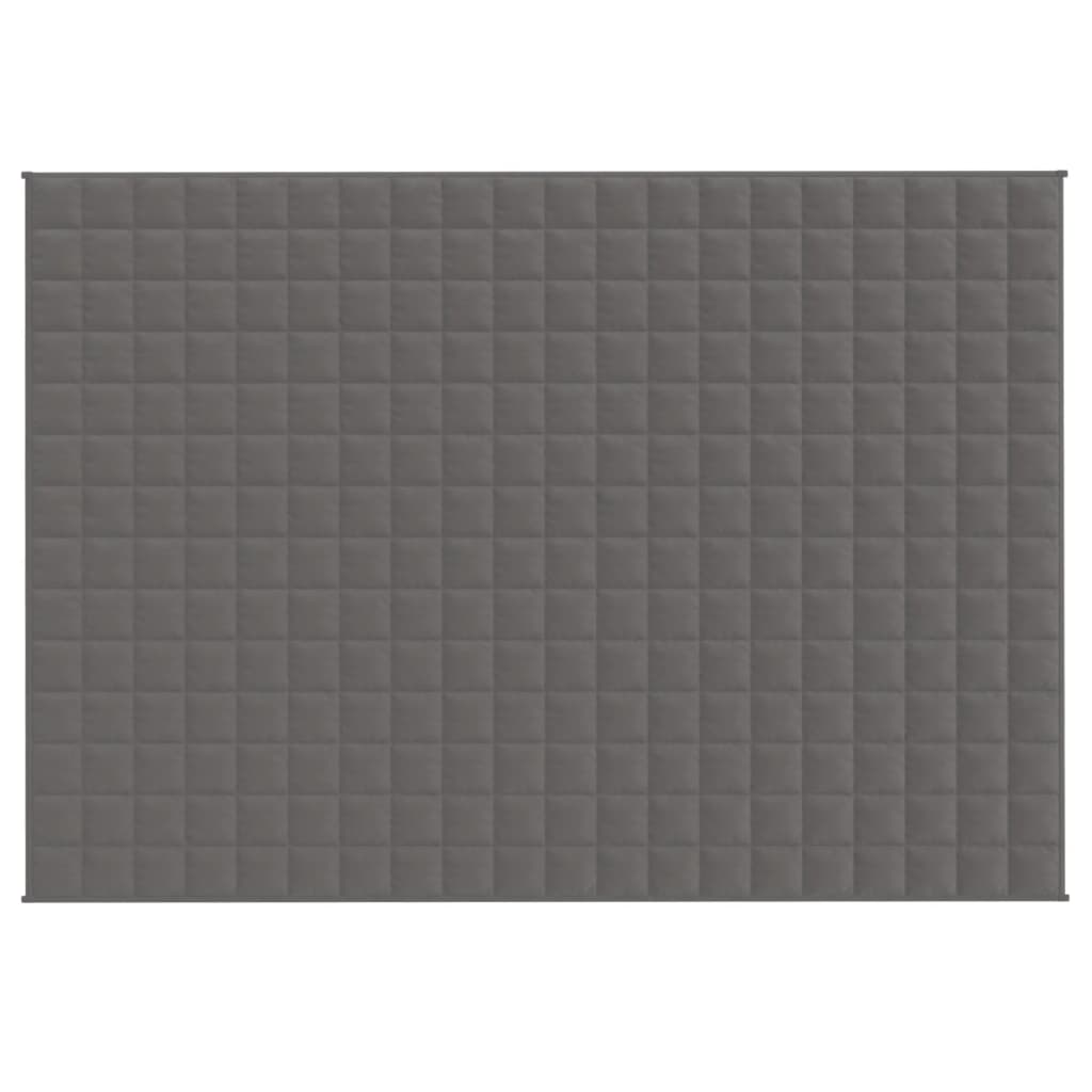 vidaXL Weighted Blanket Grey 140x200 cm Single 10 kg Fabric
