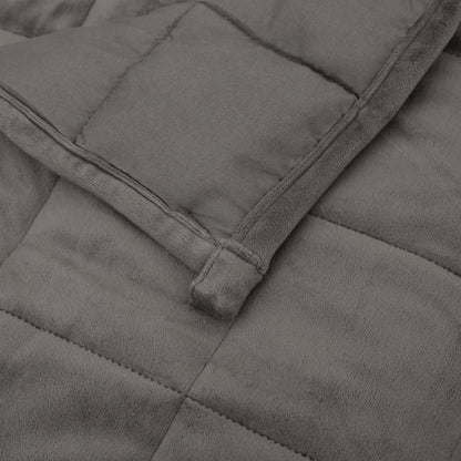 vidaXL Weighted Blanket Grey 140x200 cm Single 10 kg Fabric