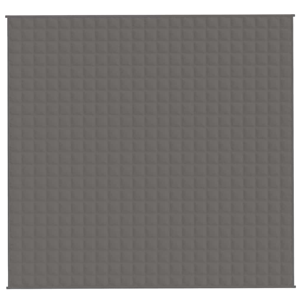 vidaXL Weighted Blanket Grey 220x240 cm King 11 kg Fabric