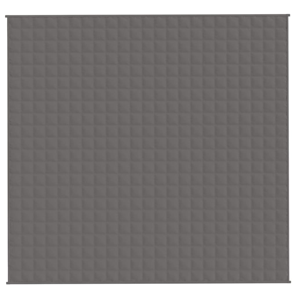 vidaXL Weighted Blanket Grey 220x240 cm King 15 kg Fabric