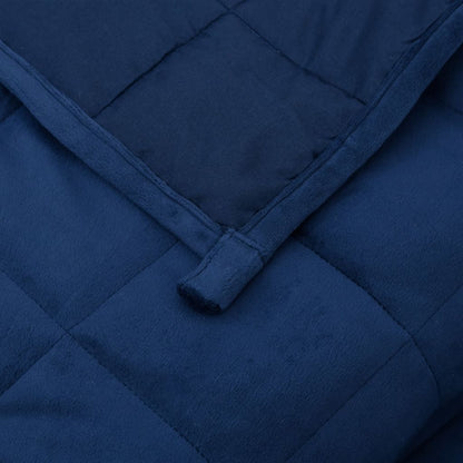 vidaXL Weighted Blanket Blue 220x230 cm King 15 kg Fabric