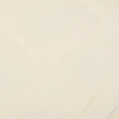 vidaXL Weighted Blanket Light Cream 137x200 cm Single 6 kg Fabric