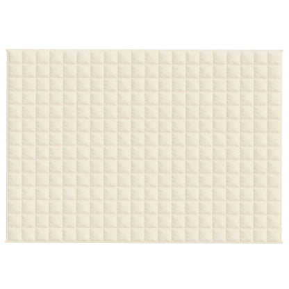 vidaXL Weighted Blanket Light Cream 137x200 cm Single 10 kg Fabric