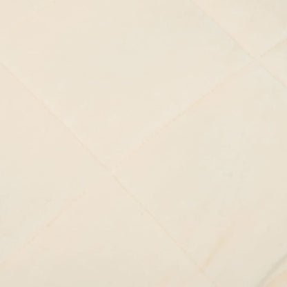 vidaXL Weighted Blanket Light Cream 137x200 cm Single 10 kg Fabric