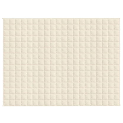 vidaXL Weighted Blanket Light Cream 152x203 cm 7 kg Fabric