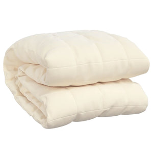 vidaXL Weighted Blanket Light Cream 152x203 cm 11 kg Fabric