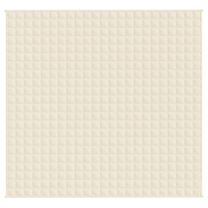 vidaXL Weighted Blanket Light Cream 220x230 cm King 11 kg Fabric