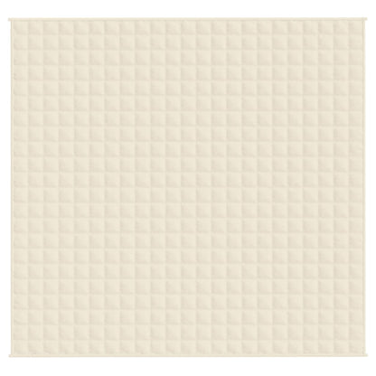 vidaXL Weighted Blanket Light Cream 220x230 cm King 15 kg Fabric