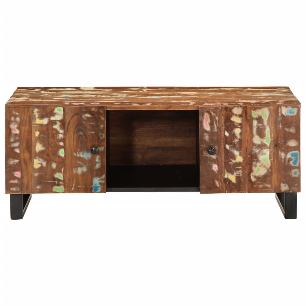 vidaXL Coffee Table 100x54x40 cm Solid Wood Reclaimed&Engineered Wood