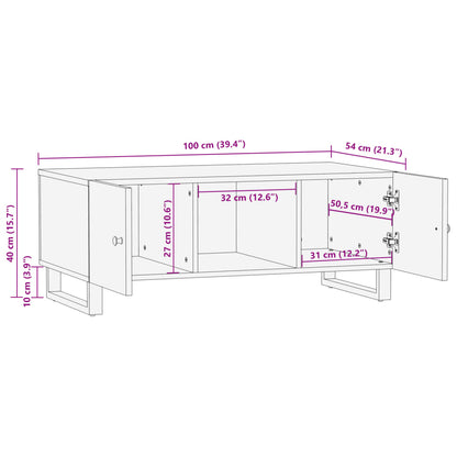 vidaXL Coffee Table 100x54x40 cm Solid Wood Reclaimed&Engineered Wood