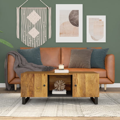 vidaXL Coffee Table 100x54x40 cm Solid Wood Mango&Engineered Wood