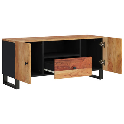 vidaXL TV Cabinet 105x33.5x46 cm Solid Wood Acacia&Engineered Wood