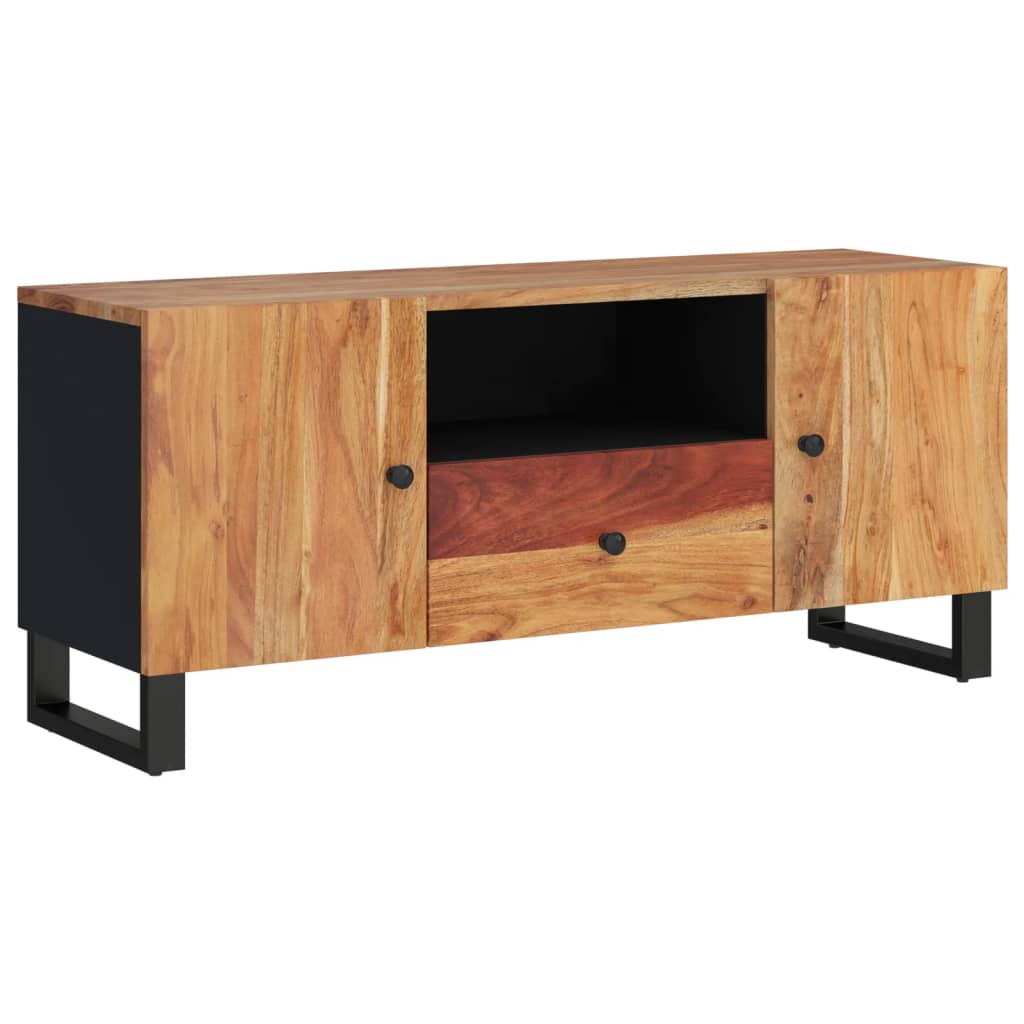 vidaXL TV Cabinet 105x33,5x46 cm Solid Wood Acacia&Engineered Wood