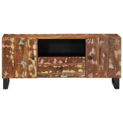 vidaXL TV Cabinet 105x33,5x46 cm Solid Wood Reclaimed&Engineered Wood