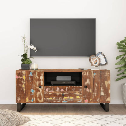 vidaXL TV Cabinet 105x33,5x46 cm Solid Wood Reclaimed&Engineered Wood
