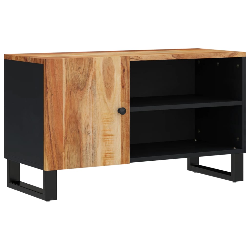 vidaXL TV Cabinet 80x33x46 cm Solid Wood Acacia&Engineered Wood