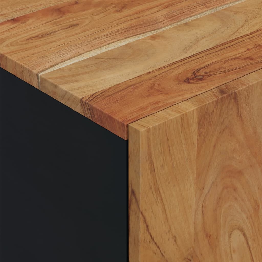 vidaXL TV Cabinet 80x33x46 cm Solid Wood Acacia&Engineered Wood
