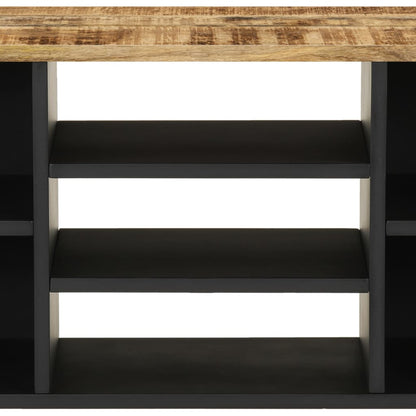 vidaXL TV Cabinet 100x33x46 cm Solid Wood Mango&Engineered Wood