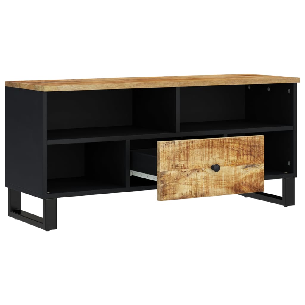 vidaXL TV Cabinet 100x33x46 cm Solid Wood Mango&Engineered Wood