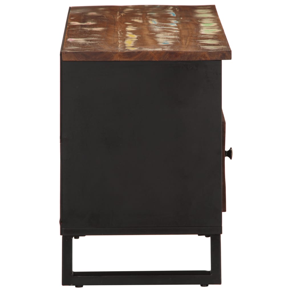 vidaXL TV Cabinet 100x33x46 cm Solid Wood Reclaimed&Engineered Wood