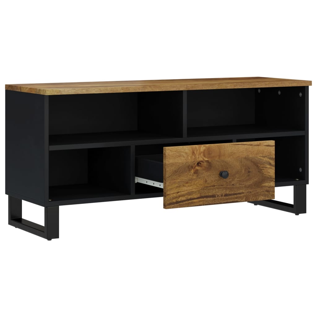 vidaXL TV Cabinet 100x33x46 cm Solid Wood Mango&Engineered Wood