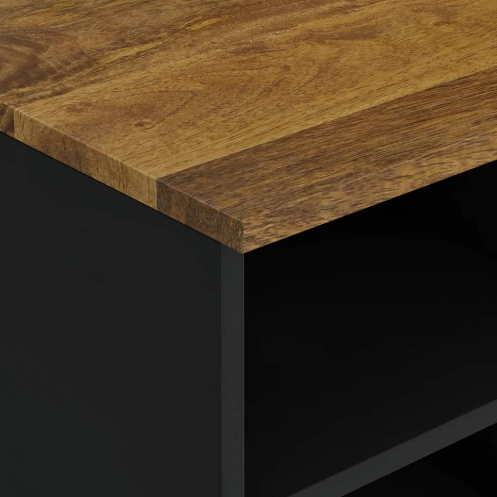 vidaXL TV Cabinet 100x33x46 cm Solid Wood Mango&Engineered Wood