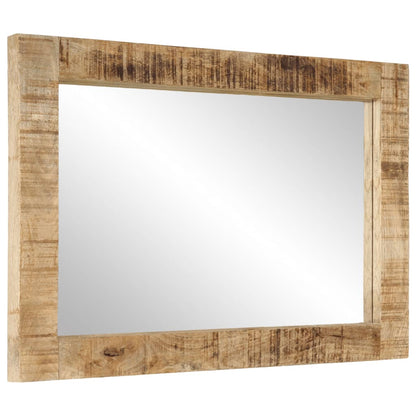 vidaXL Mirror 70x50 cm Solid Wood Mango and Glass