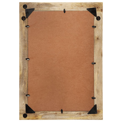 vidaXL Mirror 70x50 cm Solid Wood Mango and Glass