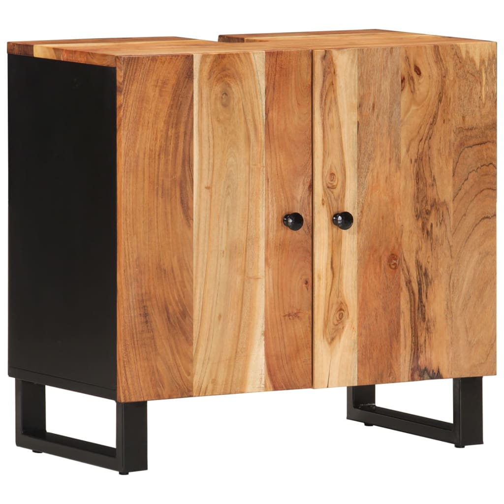 vidaXL Sink Cabinet 62x33x58 cm Solid Wood Acacia and Engineered Wood