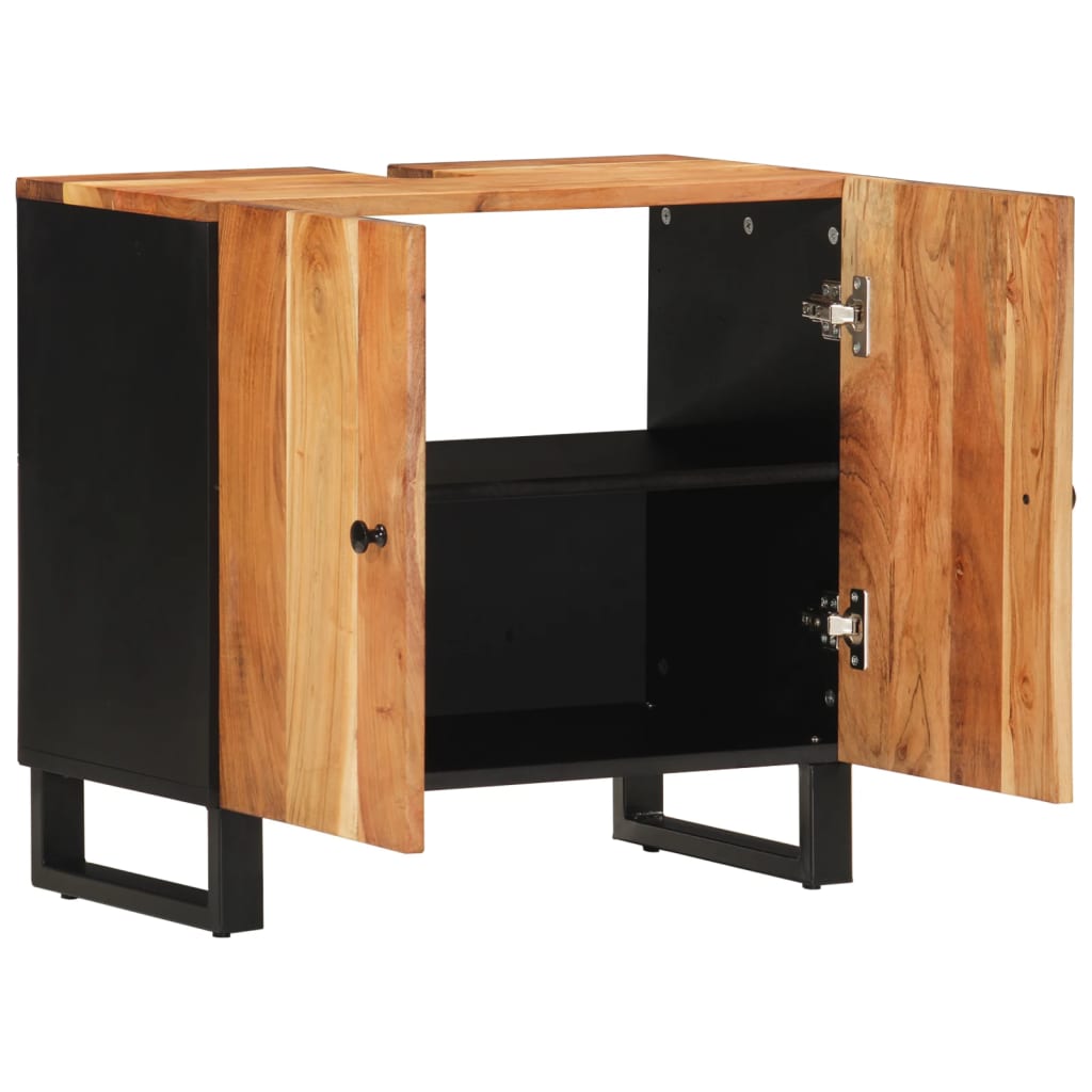 vidaXL Sink Cabinet 62x33x58 cm Solid Wood Acacia and Engineered Wood