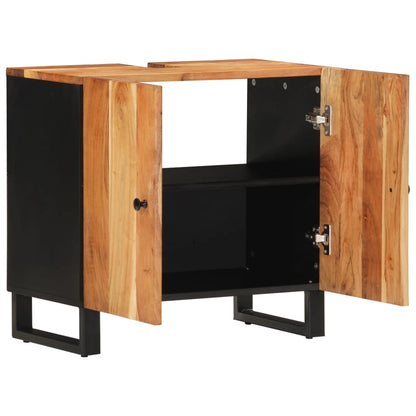 vidaXL Sink Cabinet 62x33x58 cm Solid Wood Acacia and Engineered Wood