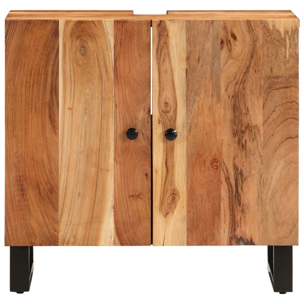 vidaXL Sink Cabinet 62x33x58 cm Solid Wood Acacia and Engineered Wood